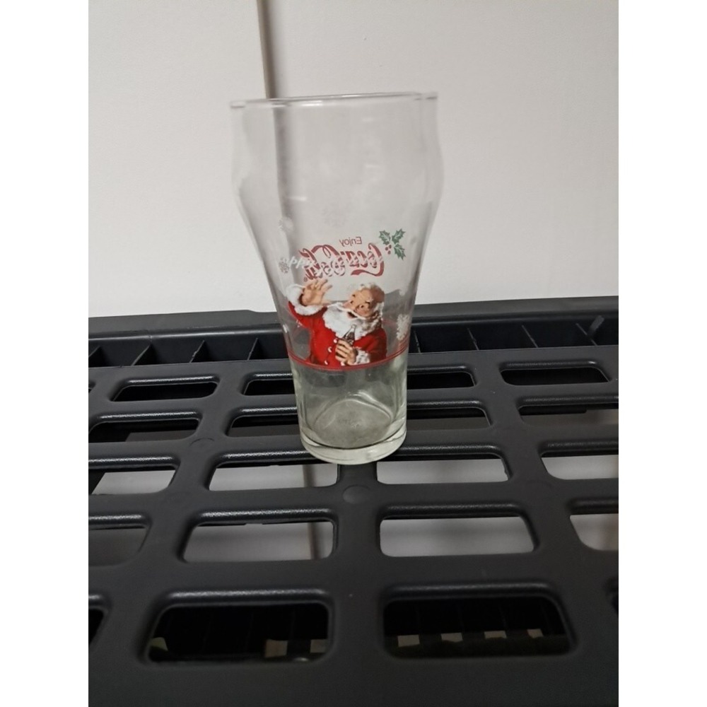 Vintage 1997‎ Happy Holidays COCA COLA Santa Claus Collectable Drinking Glass